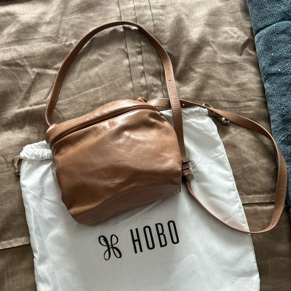 HOBO Logan Brown Leather Crossbody Bag